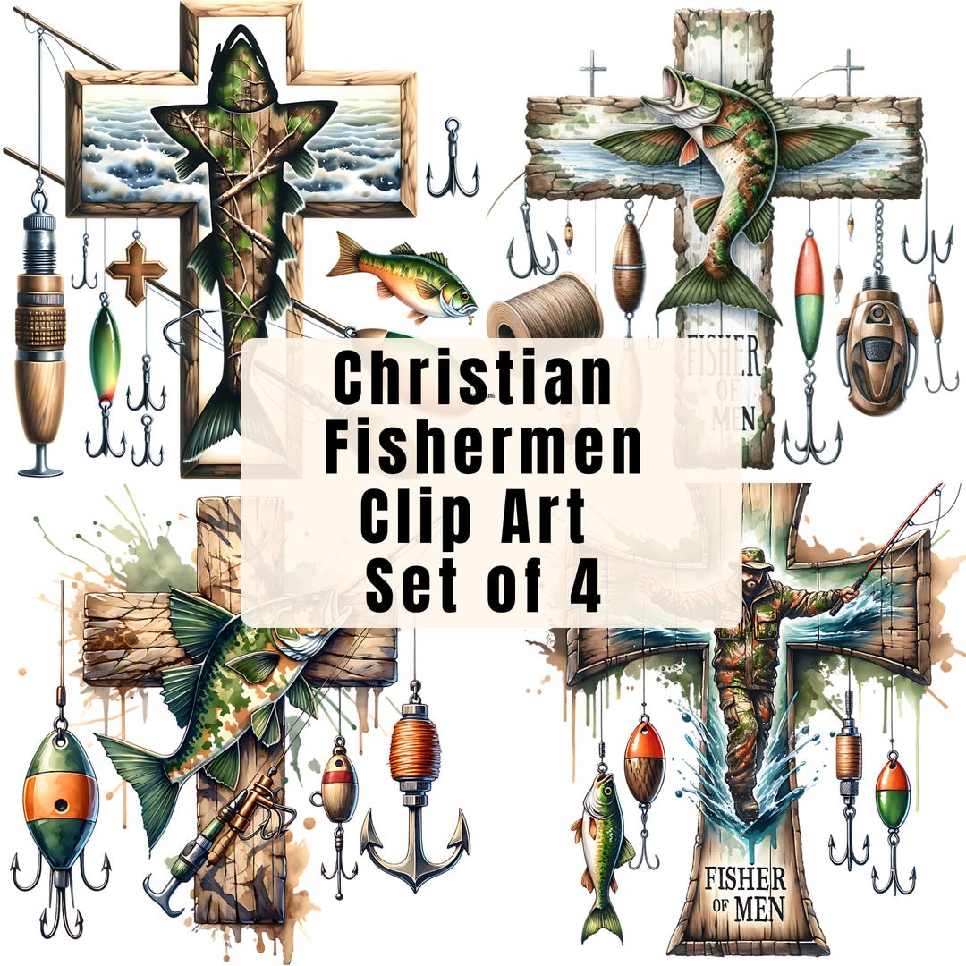 Camo Cross Fishing Png, Christian Fishers of Men Png, Bible Nature ...