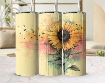 Just Breathe Positive Affirmation Tumbler Wrap 20 oz Skinny Tumbler Sublimation Design Digital Download PNG Instant DIGITAL ONLY