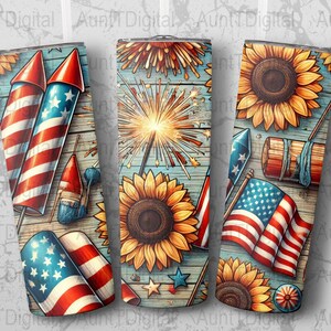 4th Of July American Flag 20 oz Skinny Tumbler Sublimation Design, 4th Of July PNG, Patriotic Tumbler PNG, America Tumbler Wrap