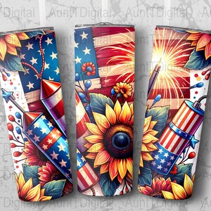 4th Of July American Flag 20 oz Skinny Tumbler Sublimation Design, 4th Of July PNG, Patriotic Tumbler PNG, America Tumbler Wrap