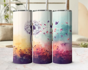 Just Breathe Positive Affirmation Tumbler Wrap 20 oz Skinny Tumbler Sublimation Design Digital Download PNG Instant DIGITAL ONLY