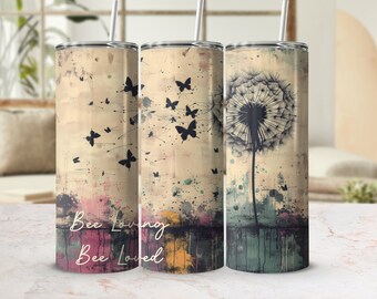 Just Breathe Positive Affirmation Tumbler Wrap 20 oz Skinny Tumbler Sublimation Design Digital Download PNG Instant DIGITAL ONLY