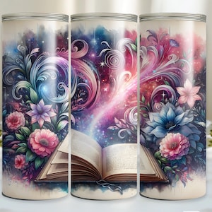 Book Lover Tumbler Wrap, 20oz Romantasy Romance Cup Design, Bookish PNG, Spicy Book Club Booktok 20 oz Skinny Sublimation Design