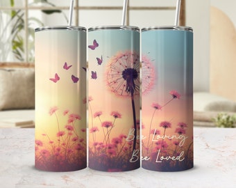 Just Breathe Positive Affirmation Tumbler Wrap 20 oz Skinny Tumbler Sublimation Design Digital Download PNG Instant DIGITAL ONLY