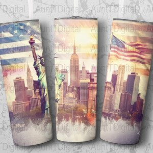4th Of July American Flag 20 oz Skinny Tumbler Sublimation Design, 4th Of July PNG, Patriotic Tumbler PNG, America Tumbler Wrap