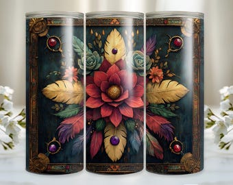 Boho Western Aztec Tumbler Wrap, 20oz Tumbler Sublimation Designs, Country Tumbler Wrap, Cactus Tumbler, Succulent PNG, Country Girl Tumbler