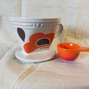 Rare Le Creuset Peacock Orange Coffee Dripper | Pour Over | Brand New