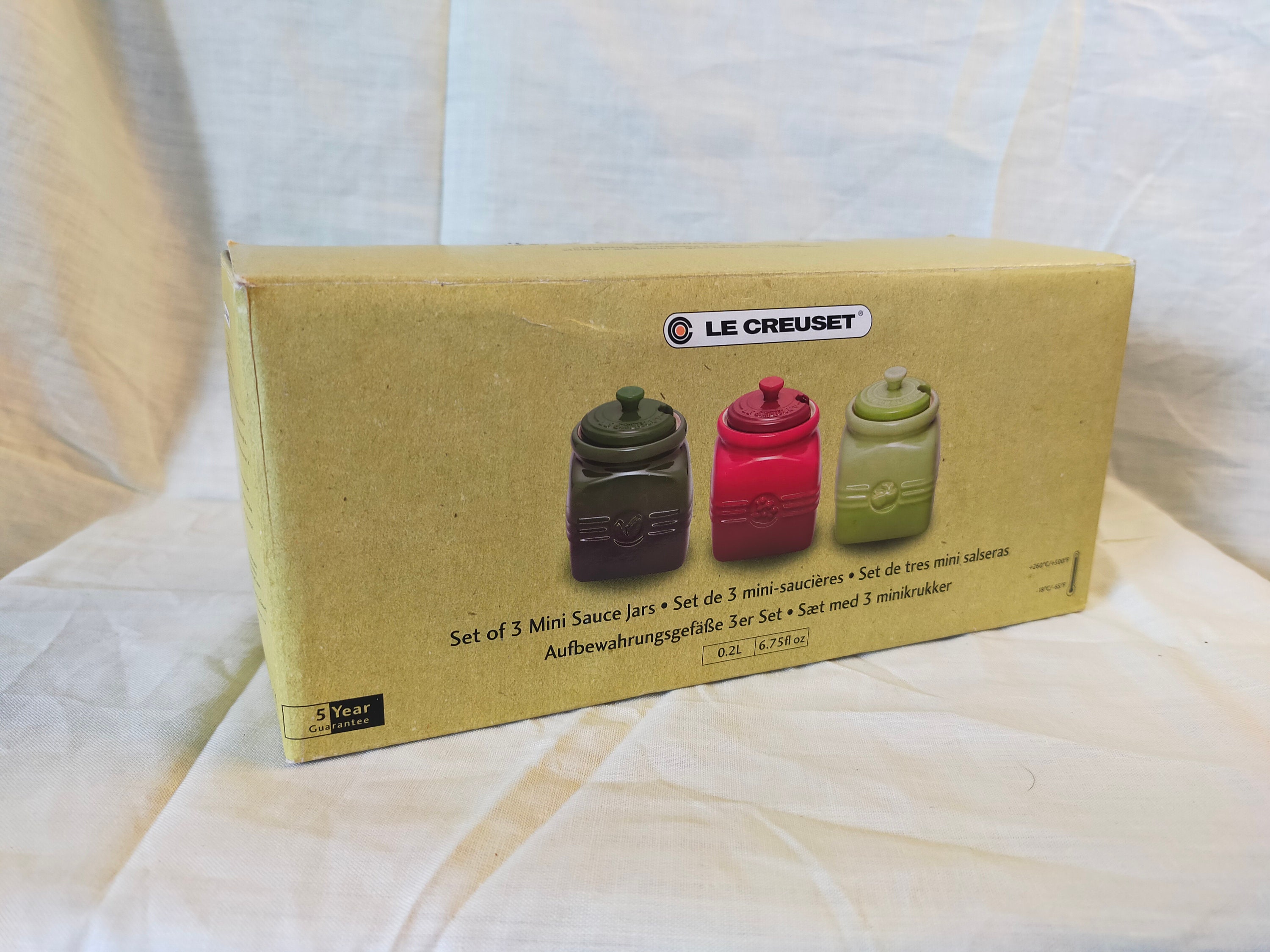 le creuset mini jam jar set of 3 Rare Set | eBay
