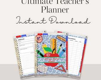 Vorlage für Stundenplan, Kalender für Lehrer, Kalender für Lehrer, Kalender, druckbare Planer, digitales Geschenk für Lehrer