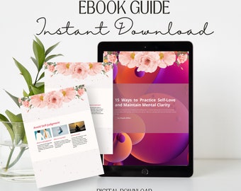 Self Love Ebook Templates, Self Care Guide Design, Printable Self Improvement Journal Pages, Printable Worksheets, Journal, Digital Download