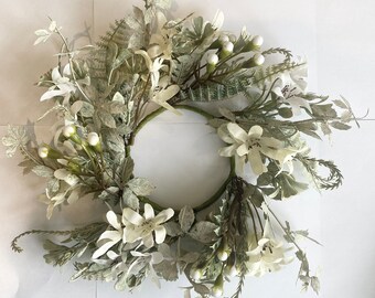 hand make home artificial flower wreath centerpiece/Table Decor/ Wedding flower wreath centerpiece / Wall Hanging. Diameter 26cm