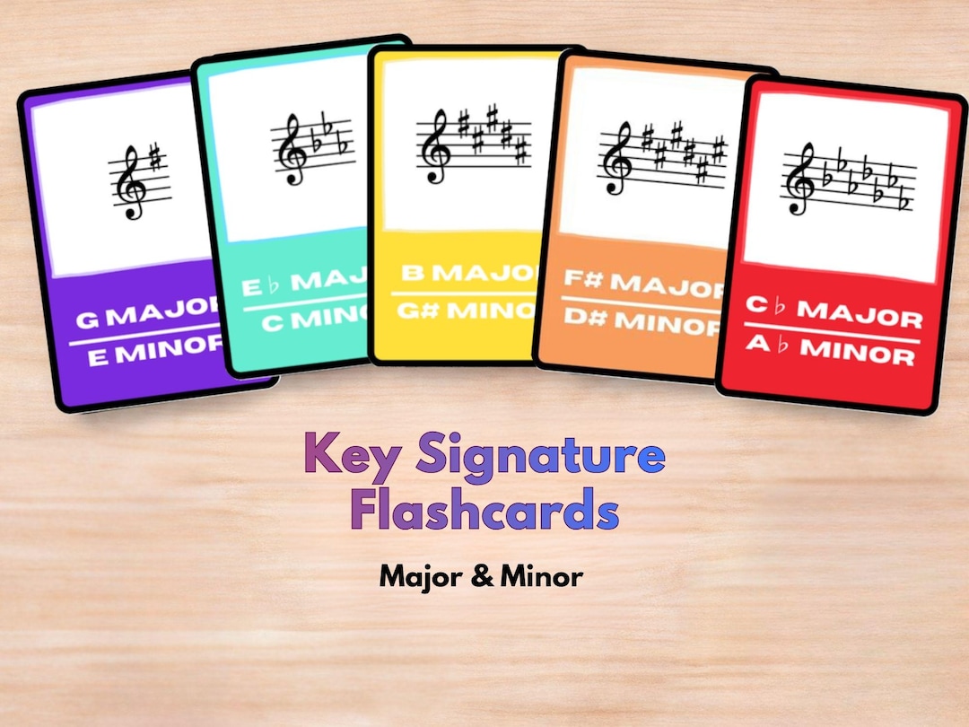 Key Signature Music Theory Flashcards – Printable for Beginners ...