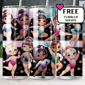 Gymnastic Tumbler Wrap, Custom 20 oz Sublimation, Digital Download, Gymnastics Coach Gift, Tumbler Design