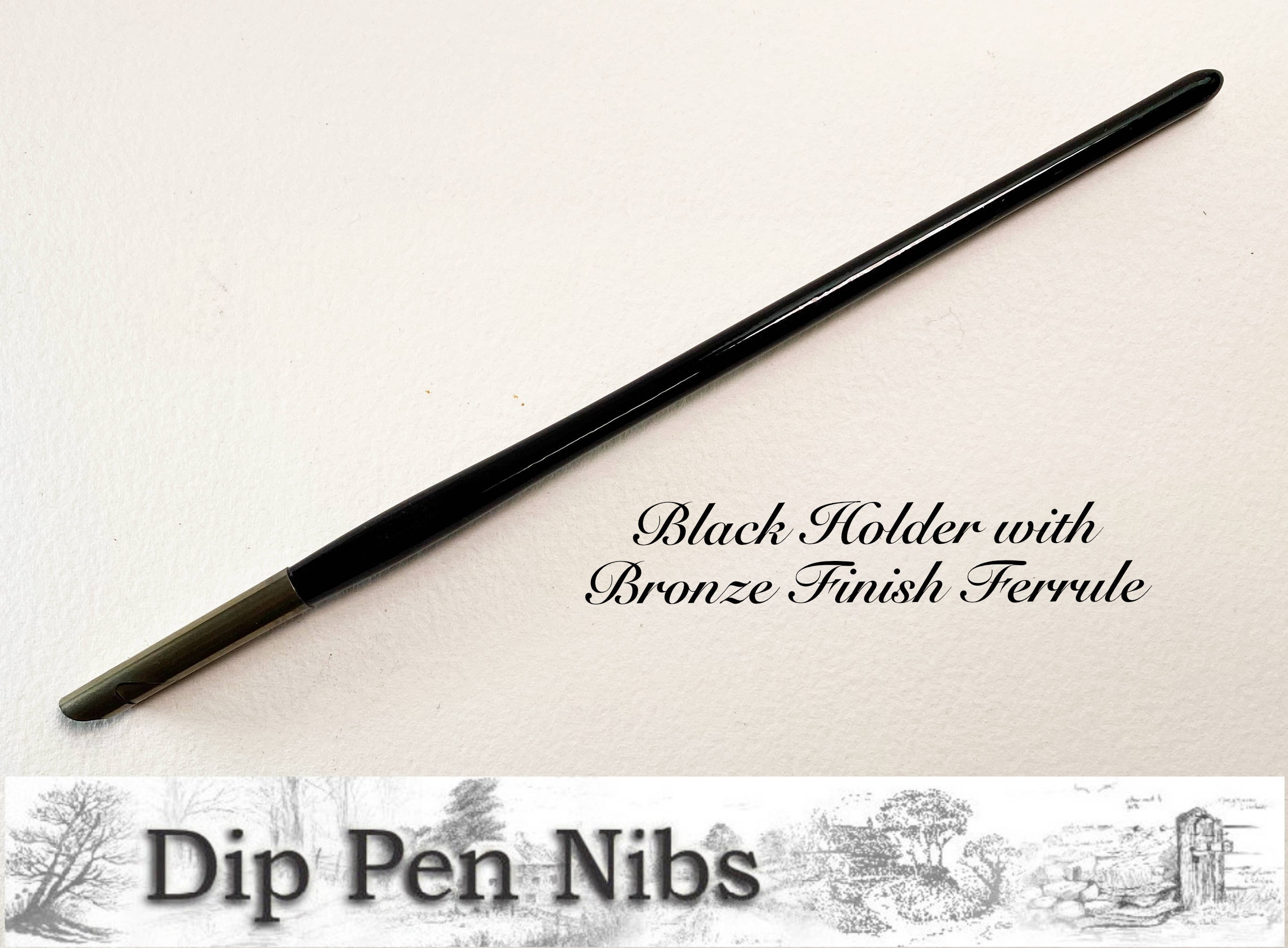 Wooden Dip Pen Nib Holders for Vintage Nibs Wood or Black Holder With