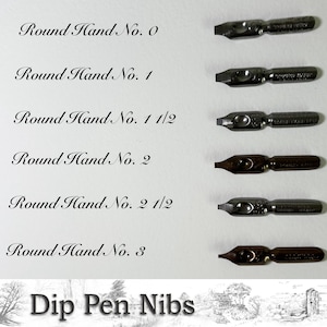 Pennini William Mitchell rotondi tagliati a mano e quadrati n. 0, 1, 1 1/2, 2, 2 1/2, 3. Disponibilità limitata vintage.