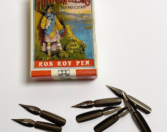 Rob Roy Vintage Pebble puntige kroontjespenpunten van Hinks Wells & Co - mooie schrijfpunt