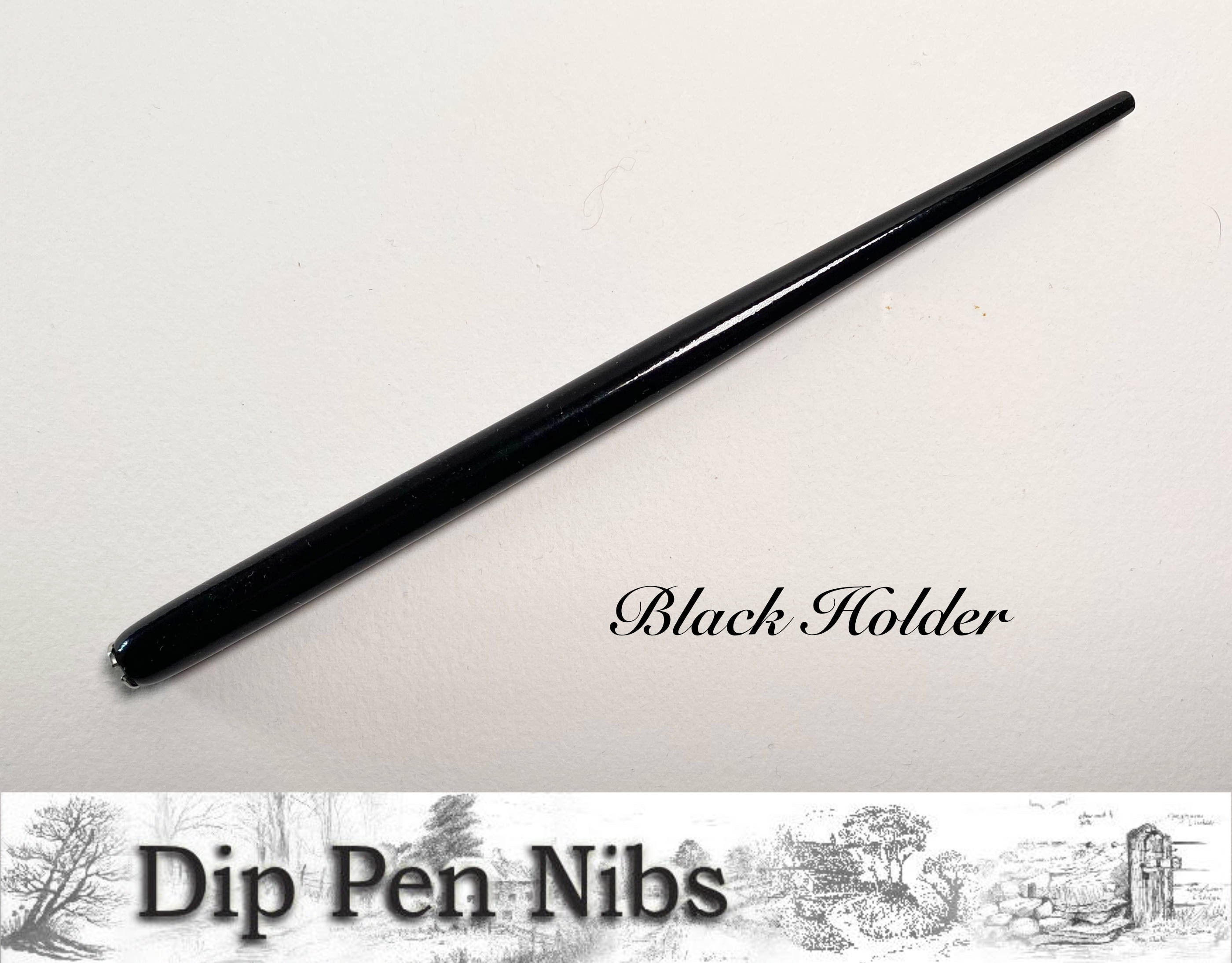 Wooden Dip Pen Nib Holders Black Black and Gold Marble and - Etsy