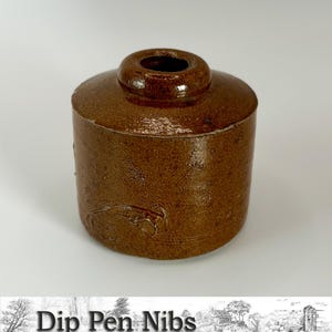 Single Colour Vintage Stoneware Circle Inkwell From 1900's - Etsy