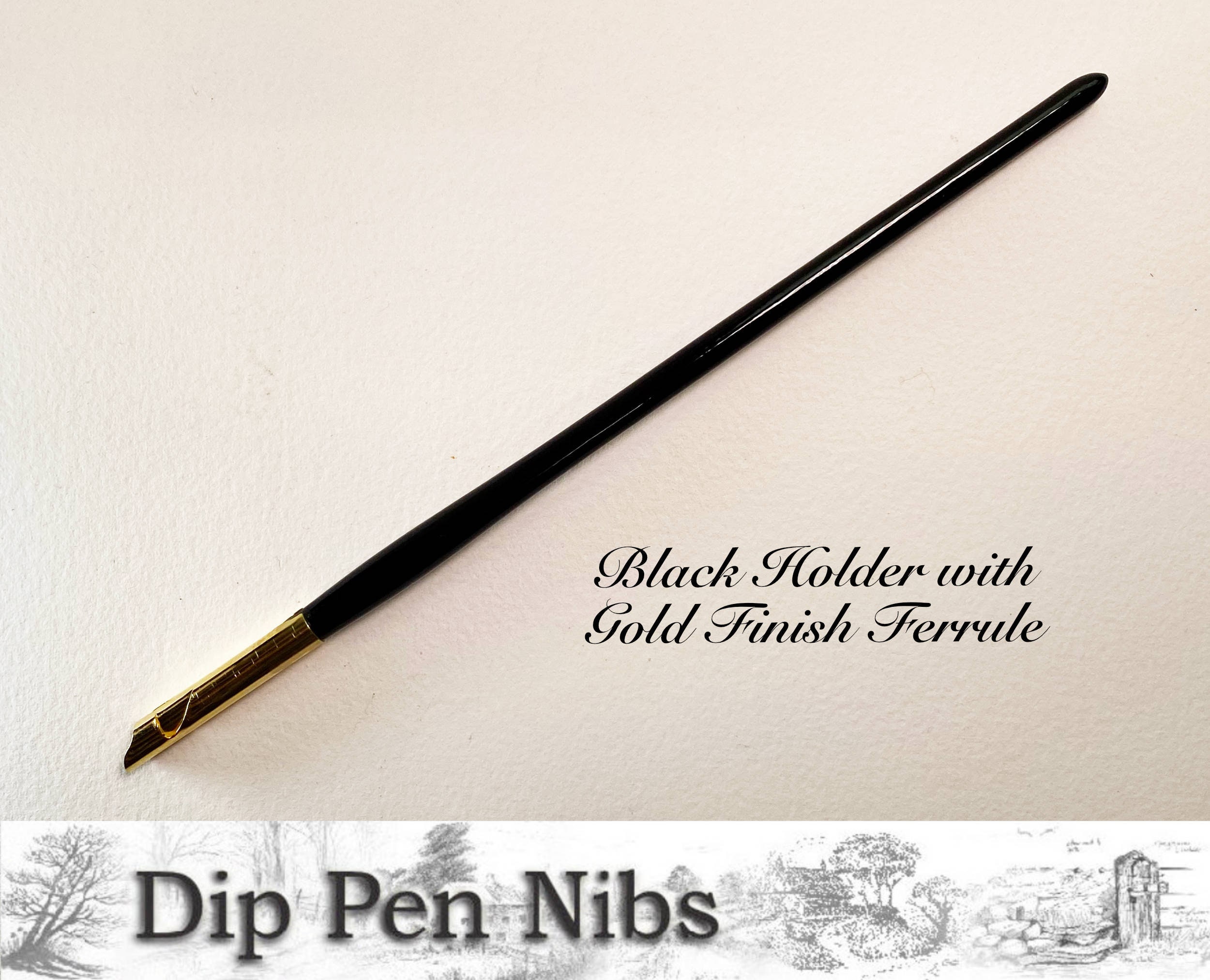 Wooden Dip Pen Nib Holders for Vintage Nibs Wood or Black Holder With