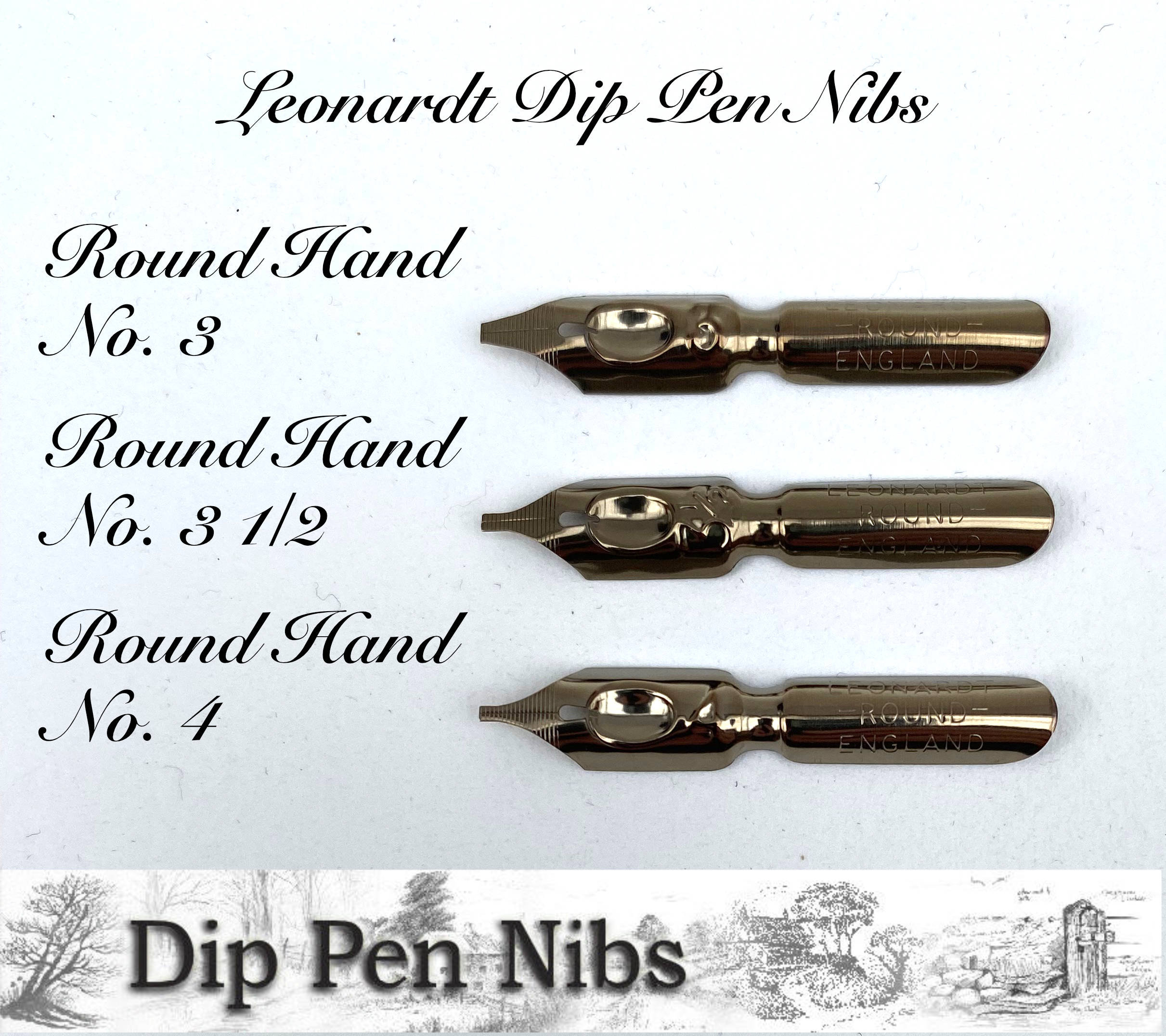 Manuscript Dip/Mapping Pen Nibs x 3 in Leonardt & Co. metal tin
