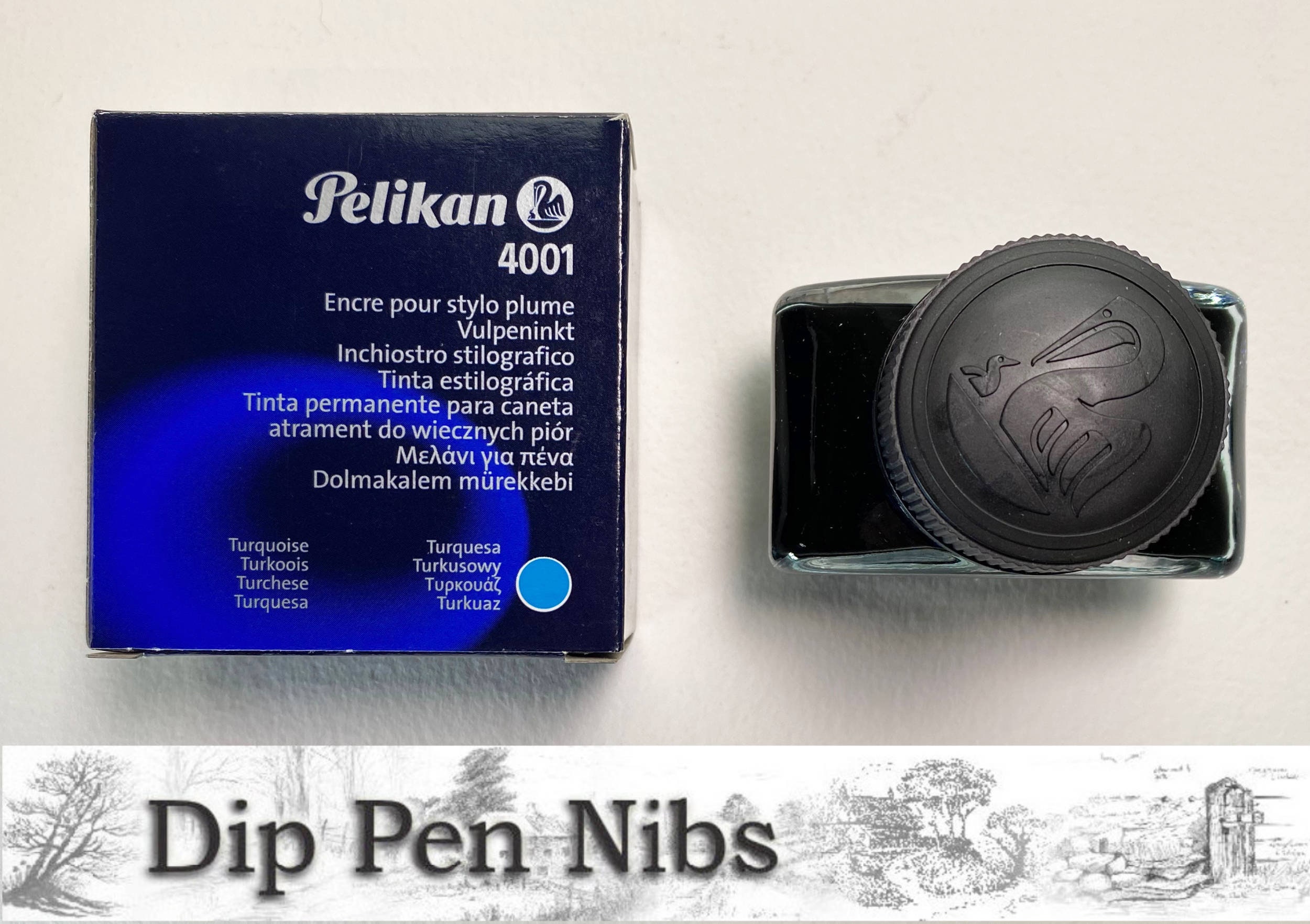 Begrafenis Dodelijk Vlot Pelikan 4001 Fountain Pen Ink Turquoise Ink 30ml Bottle for - Etsy