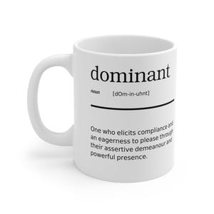Dominant Definition-koffiemok - 11 oz en 15 oz - Kinky cadeau voor Dominant