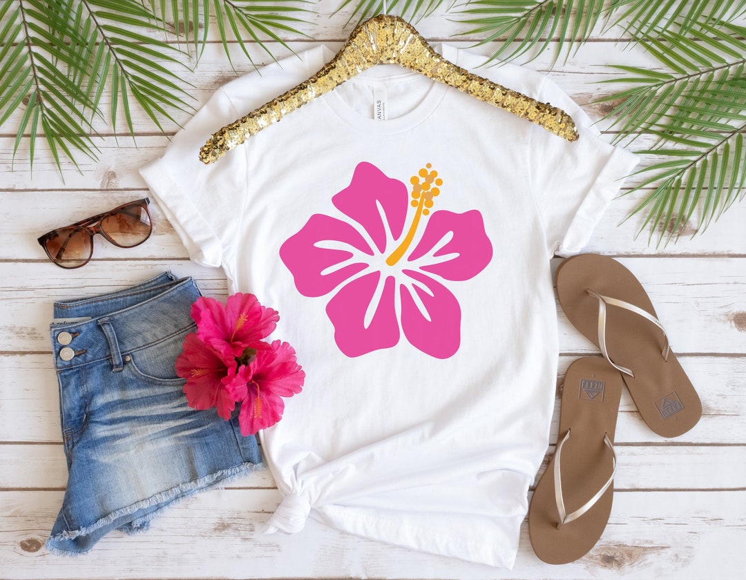 Buy Hibiscus Flower Shirt: Tropical Vacation Tee Online in India