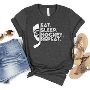 Eat Sleep Hockey Repeat Vintage T-shirt - Cruel Ball
