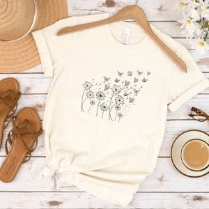 Dandelion Shirt, Dandelion Shirt, Make A Wish Shirt, Dandelion Flower Tee, Dandelion T-Shirt, Cute Dandelion Shirt, Floral Shirt