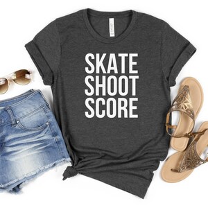 Skate Shoot Scroe Shirt, Hockey Is My Therapy Funny Ice Hockey, Hockey Player Gifts, Funny Ice Hockey Gift, Hockey Shirt