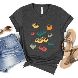 Retro Building Blocks Shirt Master Builder Retro Shirt Funny Building Blocks Shirt Building Blocks Bricks Master Builder Dad Mom T-shirt