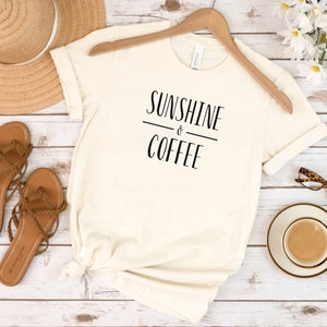 Sunshine And Coffee T-Shirt, Sunshine And Coffee T-Shirt, Coffee Graphic Tshirt For Women, Birthday Gifts, Womens Gifts, Sweet Tea Shirt