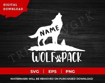 Custom Wolf pack svg, wolf pack svg with bow, wolf pack shirt, animal svg, svg for shirt, Digital Print File,Personalized Gift Svg
