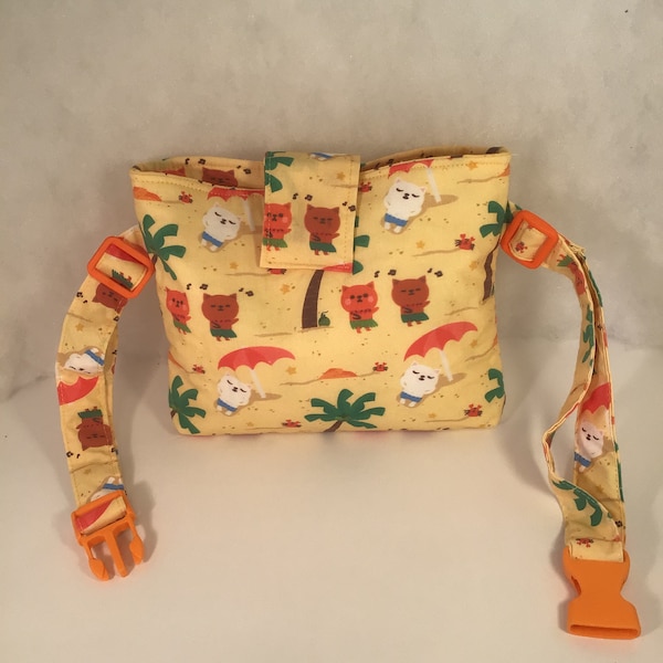 Cute little Fanny pack,kittens at the beach Fanny pack,Childs belt bag,waist pouch,dog walking Fanny pack
