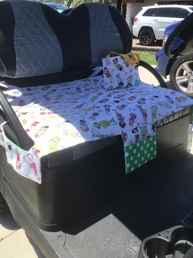 Golf Cart Seat Cover, Cute Seat Cover for a Golf Cart,reversible Seat