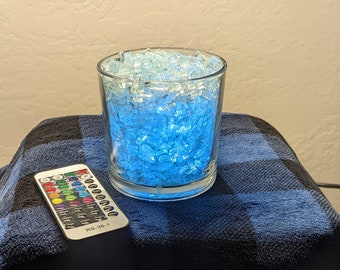 Crushed Glass accent light remote controlled colored light shelf light