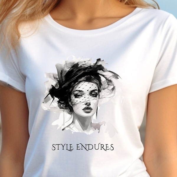 Coco Chanel Style Endures T-Shirt - Motivational & Empowering Top - Timeless Vogue Style Aesthetic Beauty - Unique Design for Trendsetters