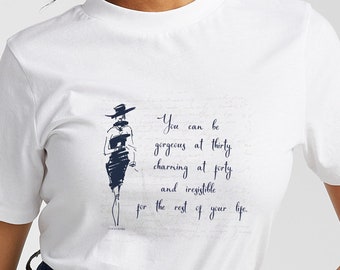 Coco Chanel Quote Timeless Beauty T-Shirt - Embrace Confidence and Empowerment - Aesthetic Vogue Style Top - Unique Design for Trendsetters