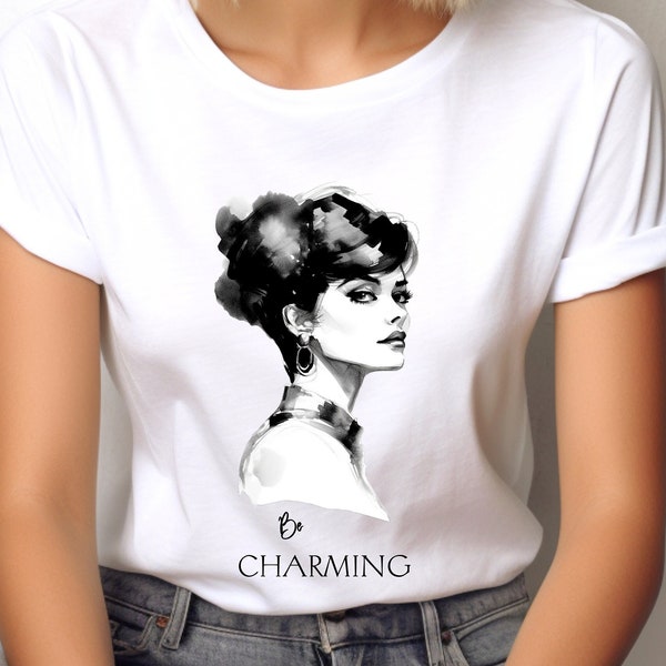 Coco Chanel Quote Be Charming T-Shirt - Embrace Your Charm & Confidence -  Timeless Inspirational Motivation for Women - Unique Design Gift