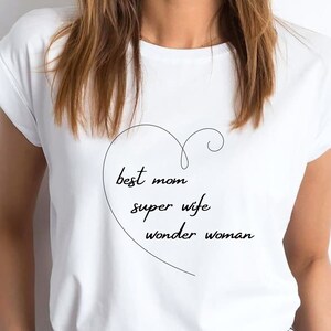 Jolie chemise de maman + cadeau GRATUIT pour la fête des mères, meilleure super maman, cadeau pour la première fois, cadeau de sa fille pour la fête des mères