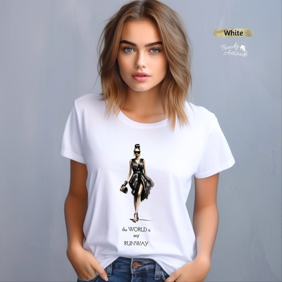 Coco Chanel Quote the World is My Runway T-shirt Embrace 