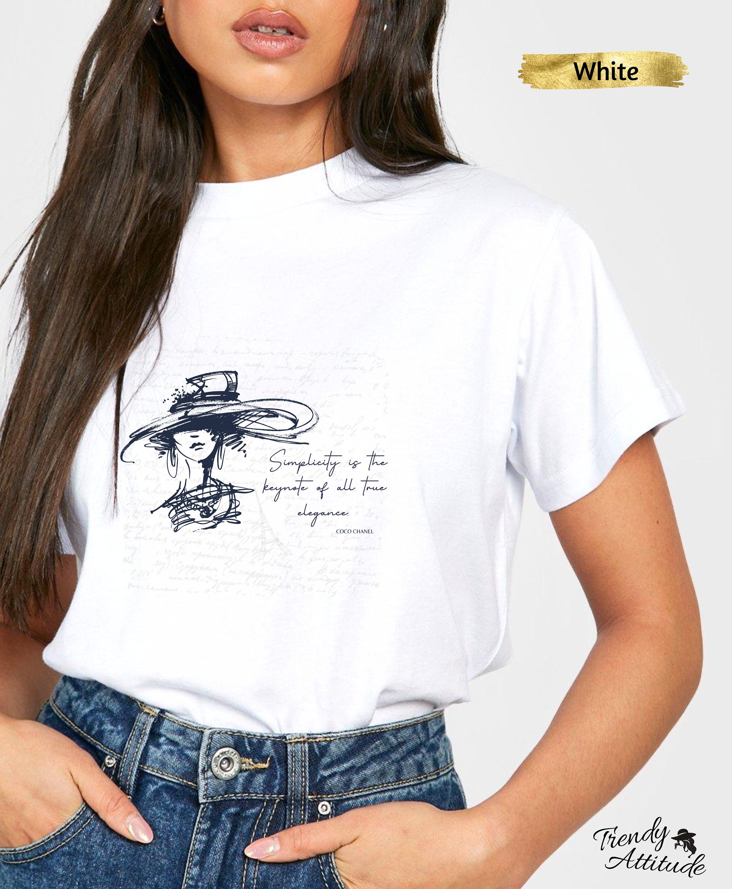 Coco Chanel T Shirt Etsy #41 Coco Chanel T Shirt Etsy