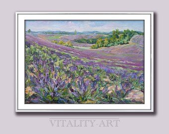 Arte de parede de lavanda, França, arte paisagística, lavanda da Provença, download digital, download instantâneo, campos de flores | Arte floral | Campos de lavanda