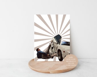 Funny Leonardo DiCaprio Birthday Card, Wolf of Wall Street