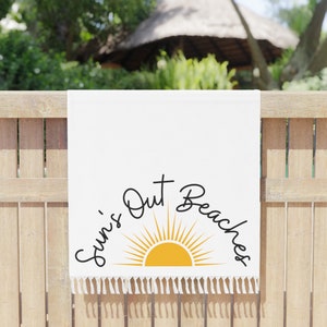 Sun&#39;s Out Beaches Boho Fringe Beach Cloth Towel