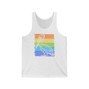City of St. Pete Pelican White Unisex Jersey Tank