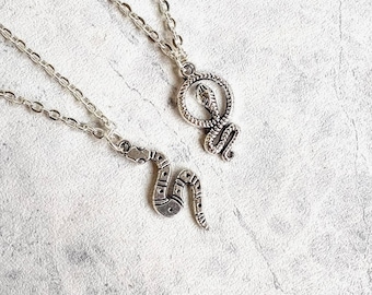 Rep Inspired Snake Necklace Set, Snake Earrings, Serpent Necklace, Medusa Jewellery, Reptile, Serpent Necklace, Friendship Necklace Set