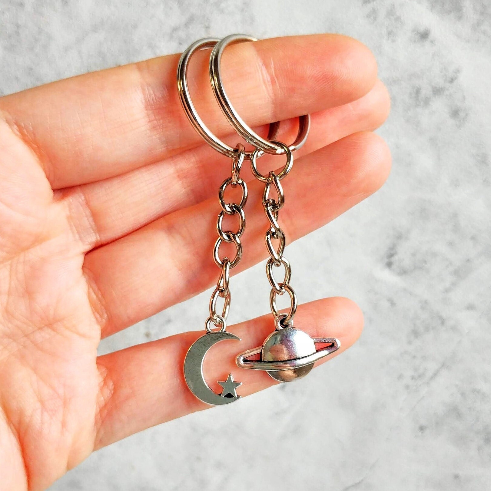 Saturn Key Charm - Etsy