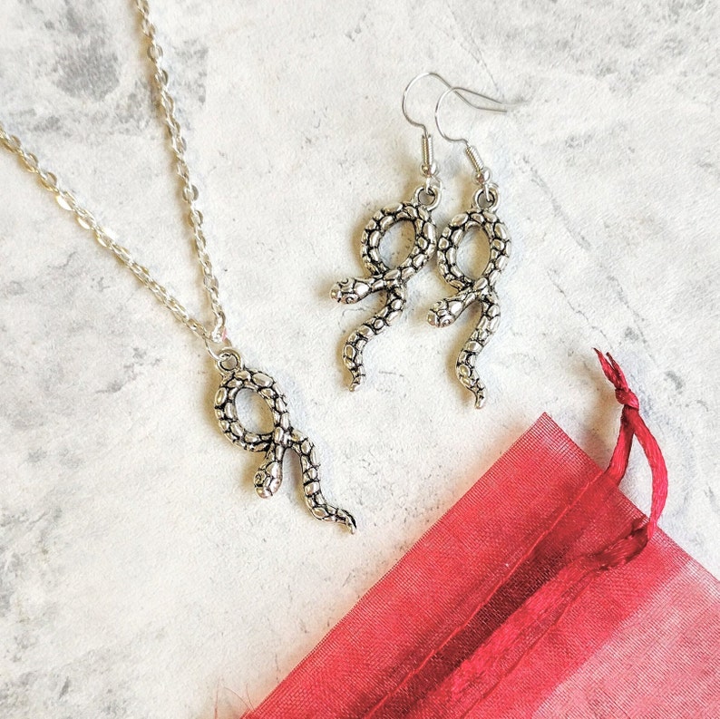 Rep Snake Inspired Necklace, Snake Earrings, Snake Keychain, Medusa ...