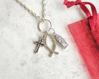 Dainty Religious Necklace, Virgin Mary, Cross, Ichthus Fish, Jesus, Our Lady, Blessed, Miraculous Medal, Catholic, Mary Magdalene, Guadalupe